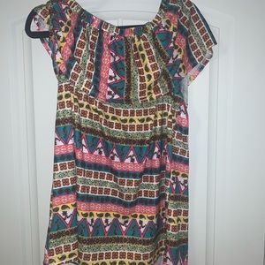 Aztec patterned mini dress